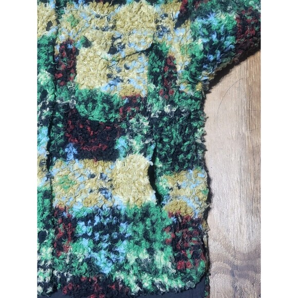 Urban Outfitters Women XS Teddy Coat Jacket Sherpa Button Pockets Multicolor - Picture 5 of 9